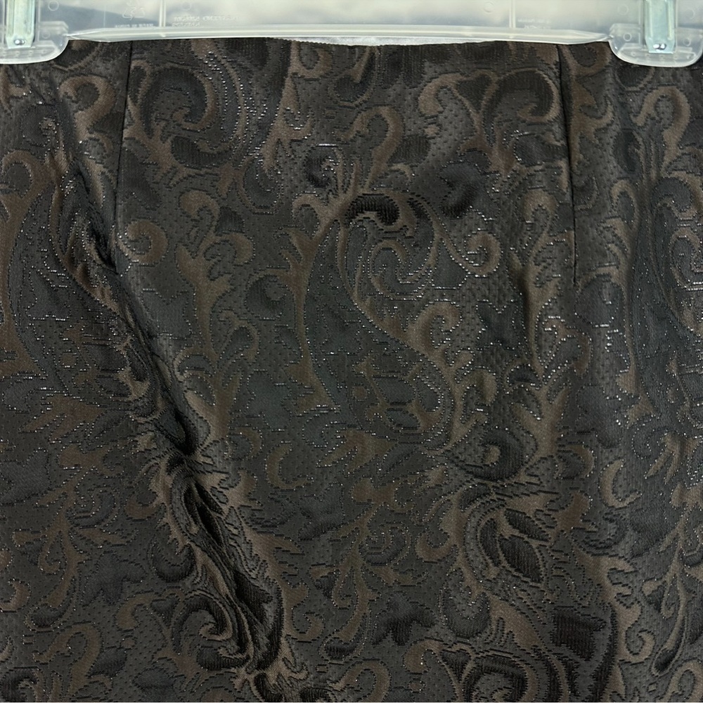 W WORTH Skirt Brown Mink Metalic Shimmer Pencil USA Skirt Size 2 wedding… - Picture 3 of 11